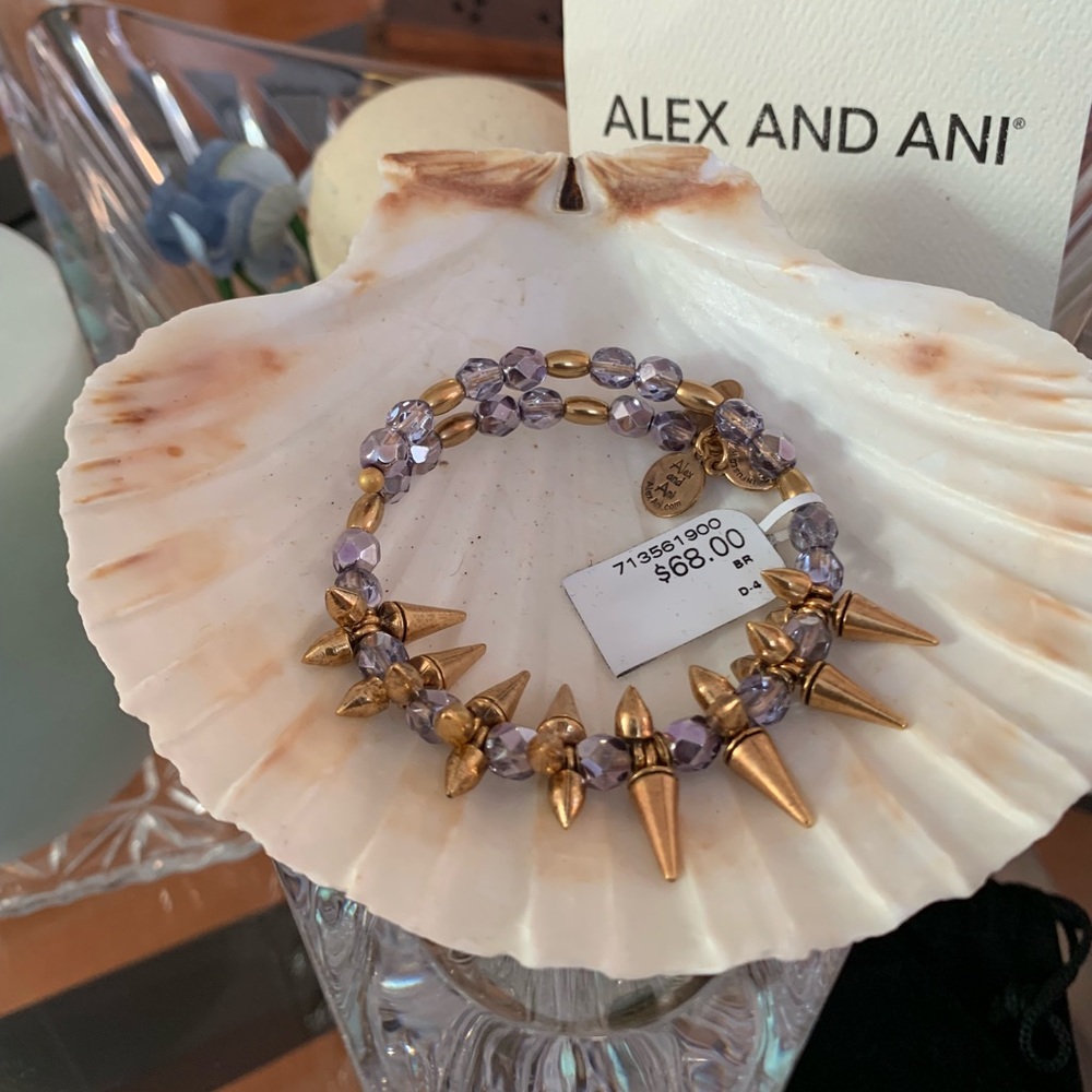 Alex and Ani Rafaellian Gold Spiked Bangle
